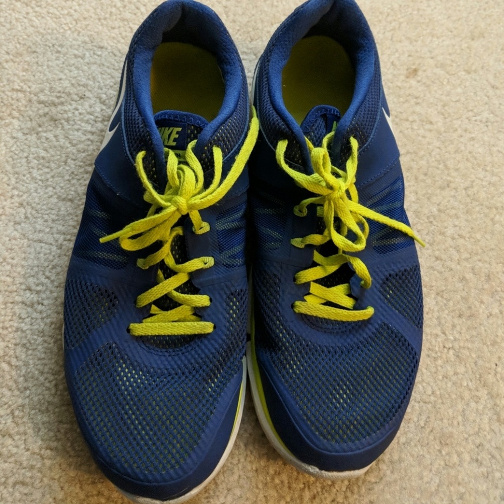 2014 Nike Free running shoes Blue with neon green